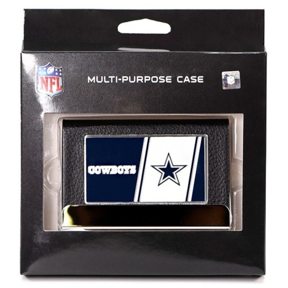 Licensed Green Dallas Cowboys Money Card Holder Multi  Cigarette Case Leather